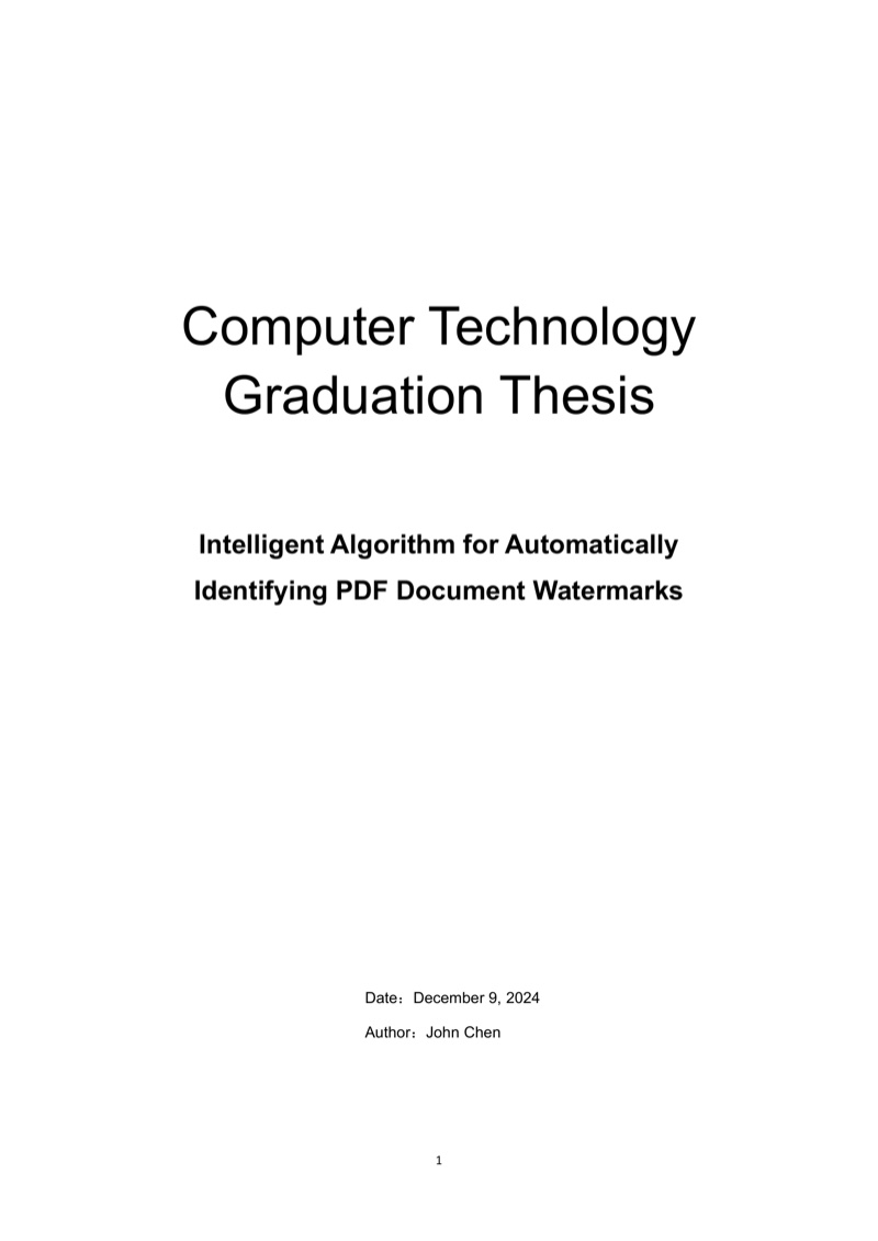 Same PDF cover page after large diagonal text watermark removal