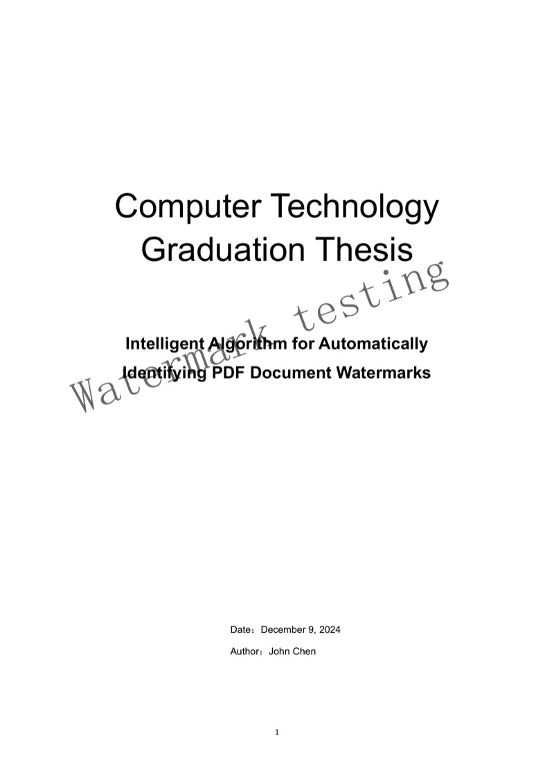 PDF cover page with large diagonal text watermark crossing the title