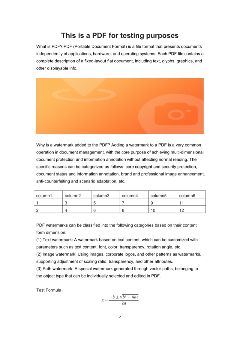 Same PDF content page after large diagonal watermark removal